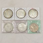 6 1953-1966 Canadian Silver Dollars