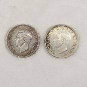 2 1939 Canadian Silver Dollars
