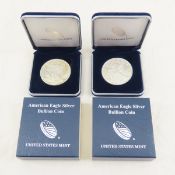 2 1987 American Silver Eagles US Mint BU