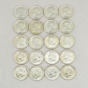 20 BU 1964 Kennedy Silver Half Dollars