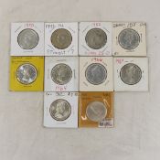 10 Canadian Silver Half Dollars