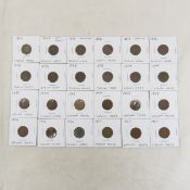 24 Indian Nead Cents 1863-1907. 1863, 69, 75