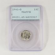 1941 D Mercury Dime PCGS MS65FB