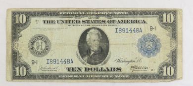 1914 &10 Federal Reserve Large Note Mpls MN 9-I