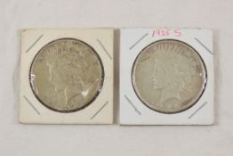 1923 S & 1925 S Peace Silver Dollars