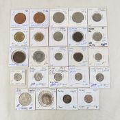20+ Carded Foreign Coins, Canada, Iran, etc