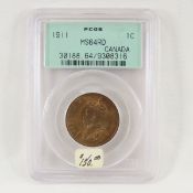 1911 Canadian Large Cent PCGS MS64RD