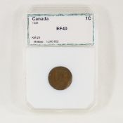 1925 Canadian Small Cent PCI EF40