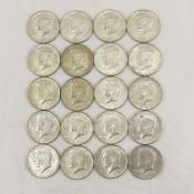 20 1965-1969 40% Silver Kennedy Half Dollars