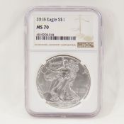 2018 American Silver Eagle NGC MS70