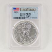 2020 American Silver Eagle PCGS MS70 FIRST STRIKE