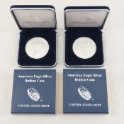 2 2004 American Silver Eagles US Mint BU