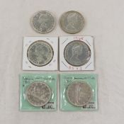 6 1964-1965 Canadian Silver Dollars