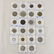 20+ Carded Foreign Coins, Syrian, Brazil, etc