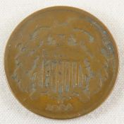 1864 2 Cent Shield, Rotated Die