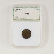 1925 Canadian Small Cent PCI EF45