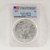 2017 American Silver Eagle PCGS MS70 FIRST STRIKE