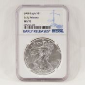 2018 American Silver Eagle NGC MS70 EARLY RELEASES