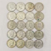 20 1965-1969 40% Silver Kennedy Half Dollars