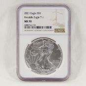 2021 American Silver Eagle NGC MS70 Type 1
