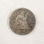 1876 Seated Liberty Silver Quarter