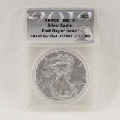 2012 American Silver Eagle ANACS MS70