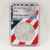 2007 American Silver Eagle NGC MS69
