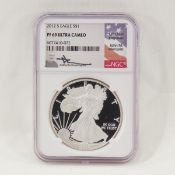 2012 S American Silver Eagle NGC PF69 ULTRA CAMEO