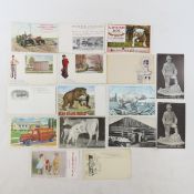 16 Vintage MN Advertising Postcards & Trade Cards