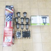 20' US Flag Pole with Flag & Yard Light Set