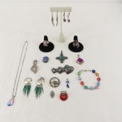 2.7oz Mexican Silver & Sterling Jewelry plus scrap