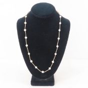 14kt Yellow Gold & Pearl Necklace 24