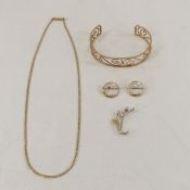 Vintage Krementz Cuff Bracelet & other jewelry