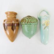 Vintage Frankoma, Japan & Other Wall Pocket Vases