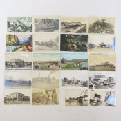20 Vintage Railroad & Related Postcards, many RPPC