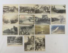 15 Vintage Japanese RPPC Postcards, all posted