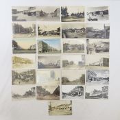 25 Vintage Small Town Street Scene RPPC Postcards