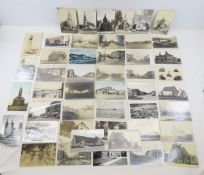 45 Small Town MN RPPC Churches, Street Scenes
