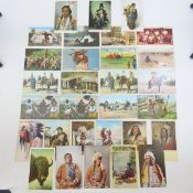 30 Native American Postcards, 12 Posted 1906-1917