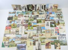 Collection of mixed Vintage postcards, some RPPC