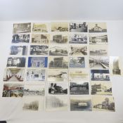 35 Vintage RPPC Postcards Businesses, Gas Station