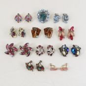 Austria Brooch, Florenza, Lisner & Other Earrings