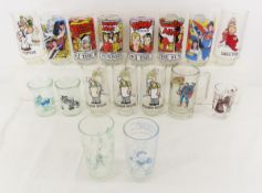 Superman, Sunday Funnies, Popeye & Other Glasses