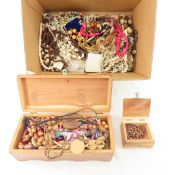 2 Souvenir Boxes and Vintage Fashion Beads