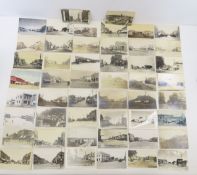 50 Vintage Small Town MN Street scenes many RPPC