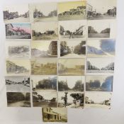 25 Small Town MN Street scene RPPC postcards