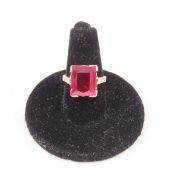 Antique 10kt Gold and Ruby Ring size 5 3/4