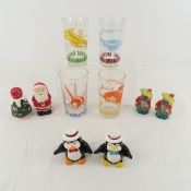 Salt and peppers & 1939 World's Fair Glasses