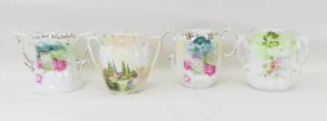 4 Antique RS Prussia Porcelain Toothpick Holders