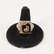 Antique SMCO 10K Gold Onyx 